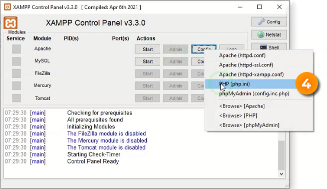 Xampp Enable PHP Extensions